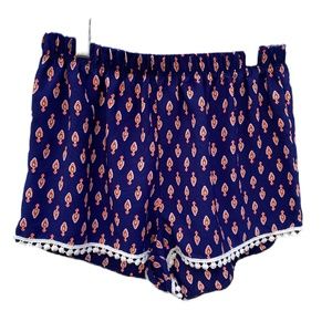 Orange Creek shorts pom pom trim navy small
